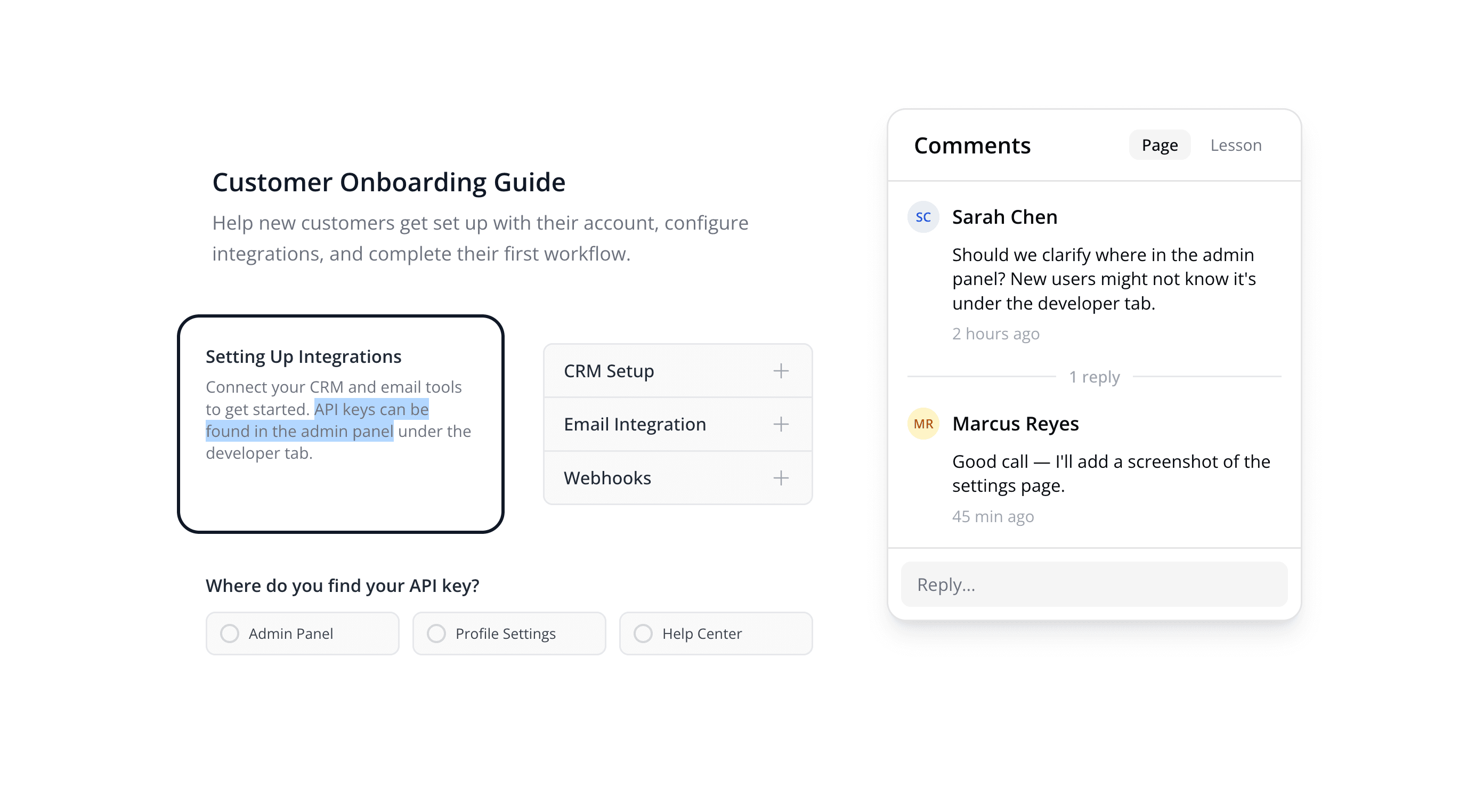 Review & comment workflows