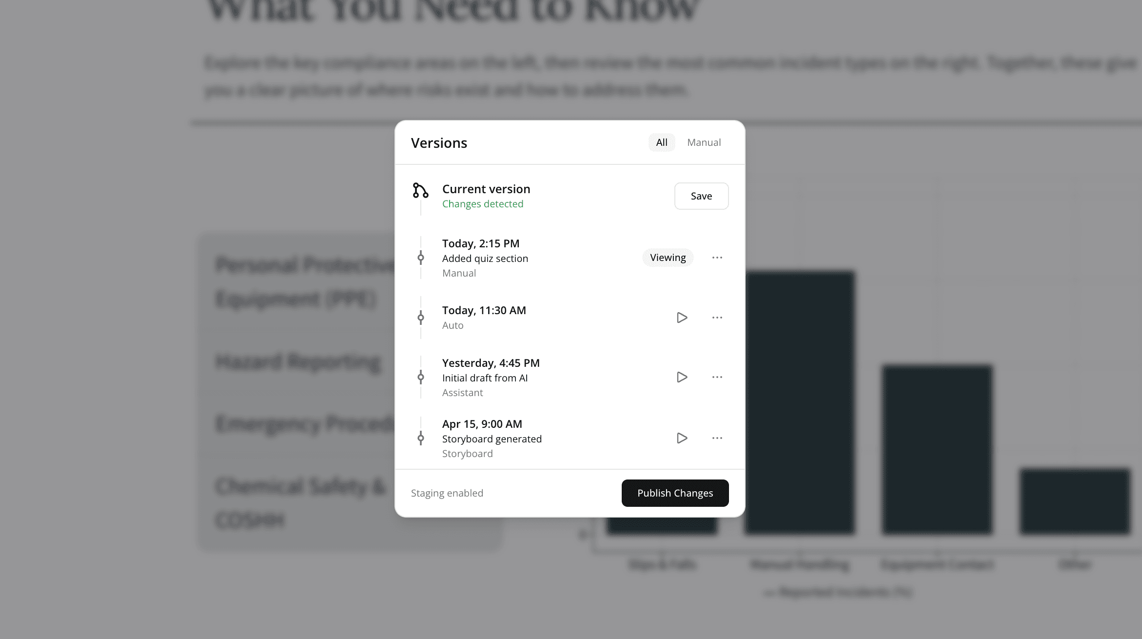 Version history & snapshots